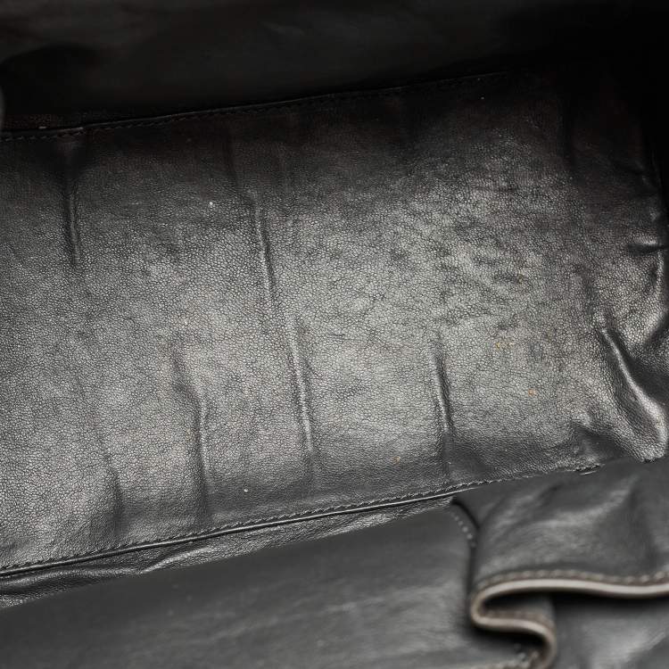 Pre Owned Celine Tricolor Python and Leather Mini Luggage Tote