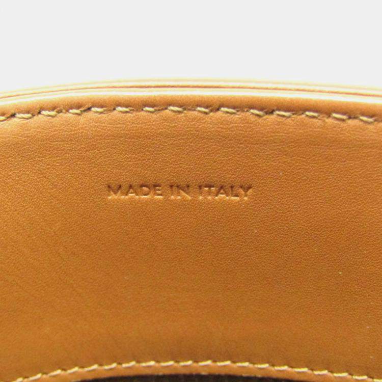 Pre Owned Celine Brown, Navy Canvas and Leather Bucket Bag