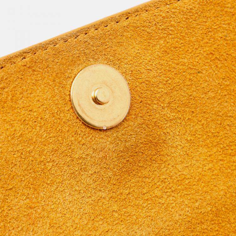 Pre Owned Celine Yellow Nano Grained Calfskin Belt Bag