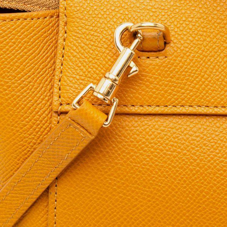 Pre Owned Celine Yellow Nano Grained Calfskin Belt Bag
