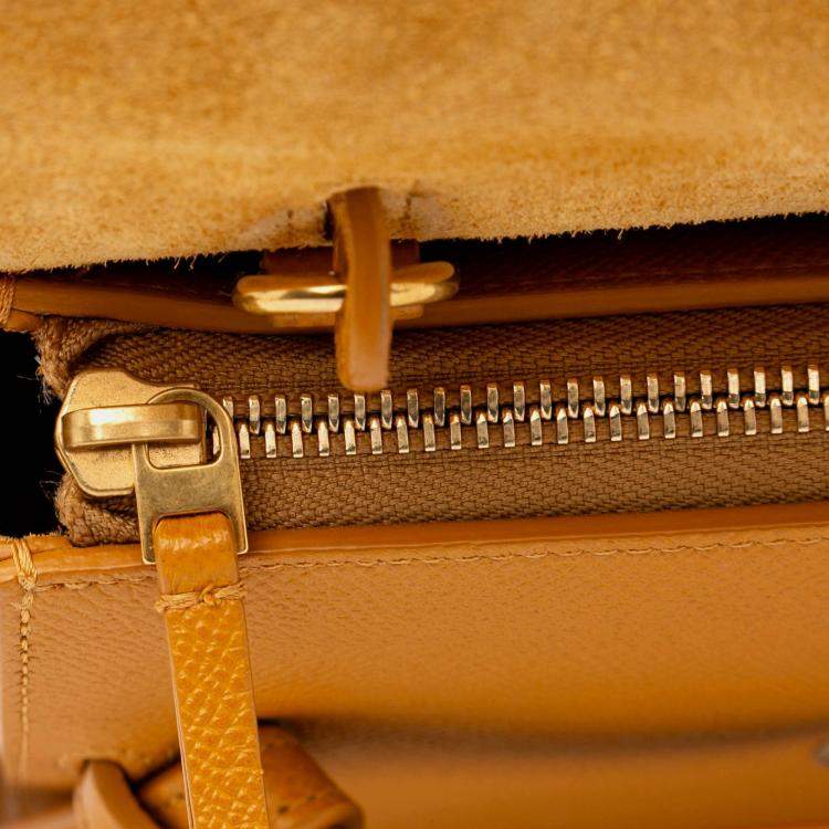 Pre Owned Celine Yellow Nano Grained Calfskin Belt Bag