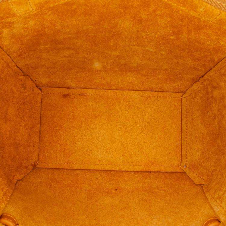 Pre Owned Celine Yellow Nano Grained Calfskin Belt Bag