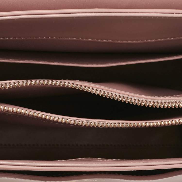 Pre Owned Celine Dusty Pink Leather Small 16 Top Handle Bag