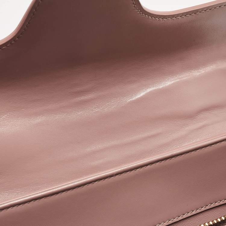 Pre Owned Celine Dusty Pink Leather Small 16 Top Handle Bag