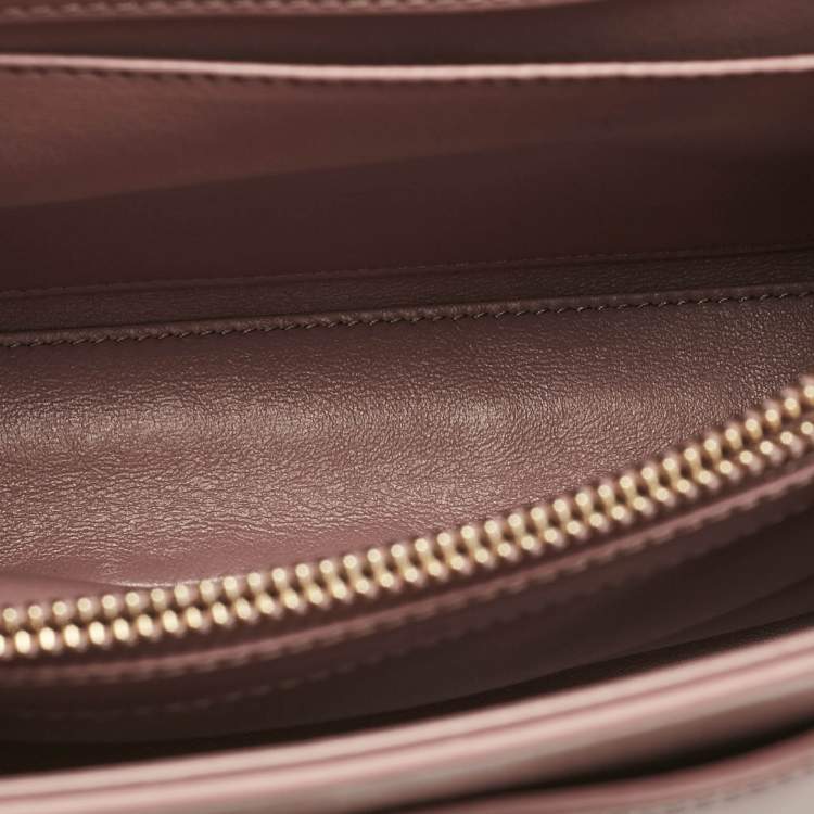 Pre Owned Celine Dusty Pink Leather Small 16 Top Handle Bag