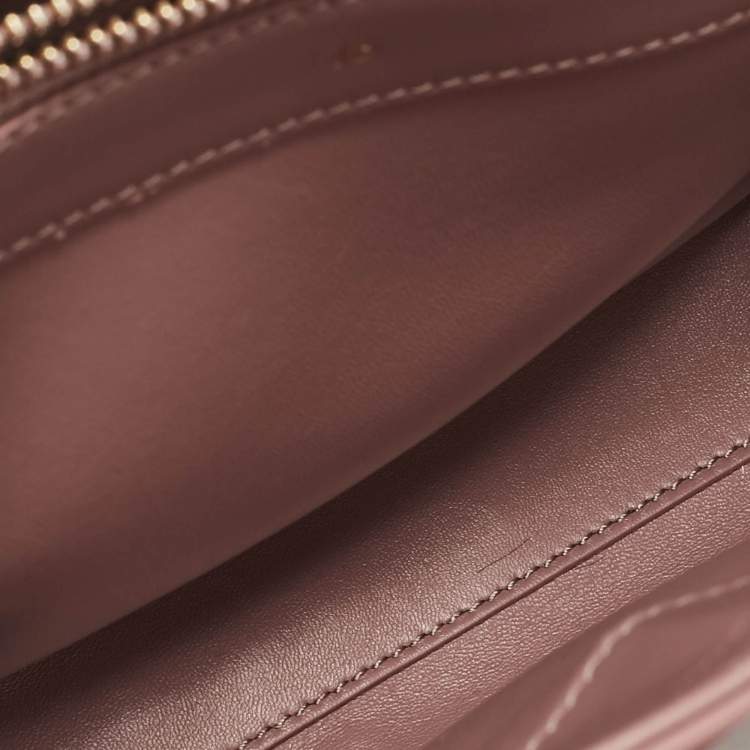 Pre Owned Celine Dusty Pink Leather Small 16 Top Handle Bag