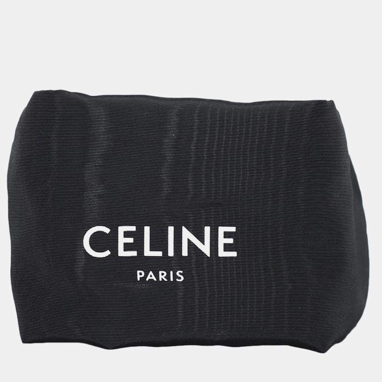 Pre Owned Celine Blue Leather Triomphe Oval Crossbody Bag