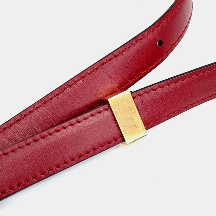 Pre Owned Celine Red Leather Classic Box Medium Bag