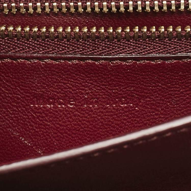 Pre Owned Celine Burgundy Leather Small Classic Box Flap Bag