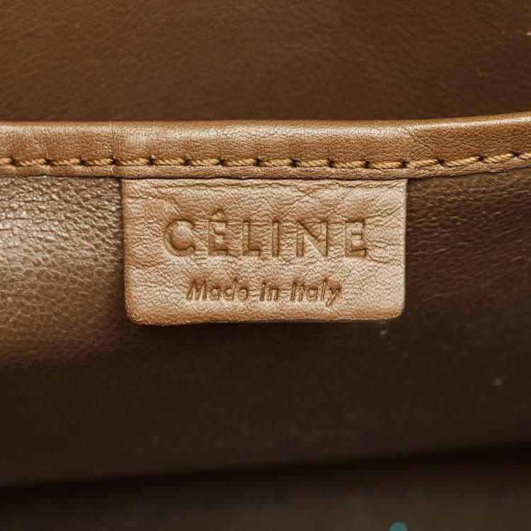 Pre Owned Celine Multicolor Leather Nano Luggage Tote