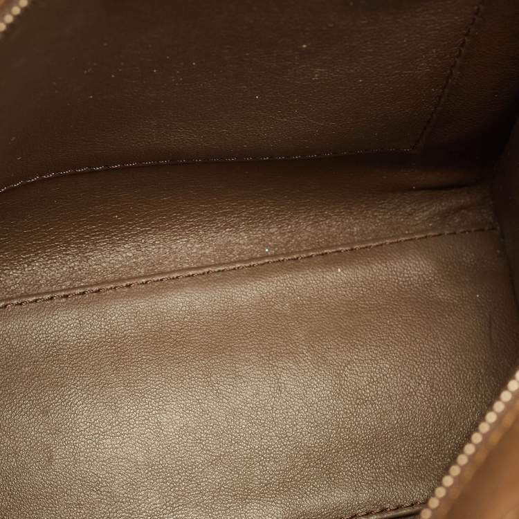 Pre Owned Celine Multicolor Leather Nano Luggage Tote