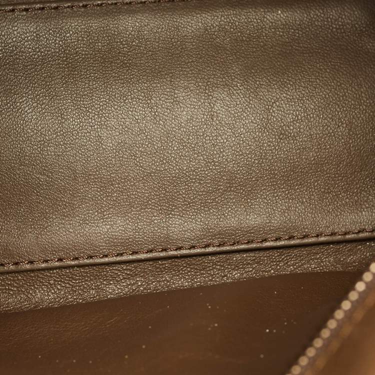 Pre Owned Celine Multicolor Leather Nano Luggage Tote
