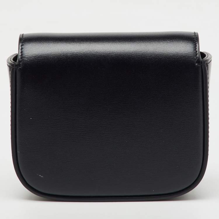 مملوكة مسبقًا Celine Black Leather Mini Triomphe Shoulder Bag