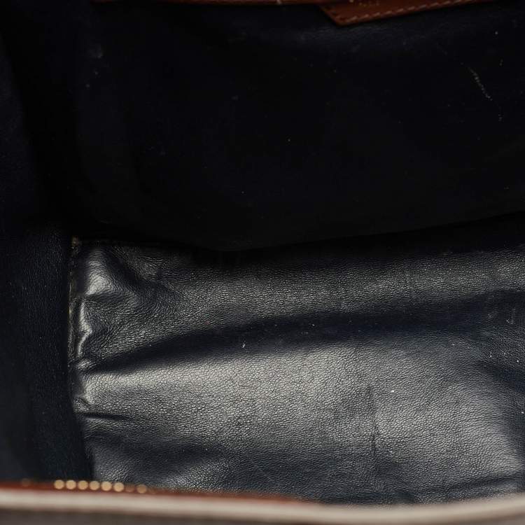 Pre Owned Celine Tricolor Leather Mini Luggage Tote
