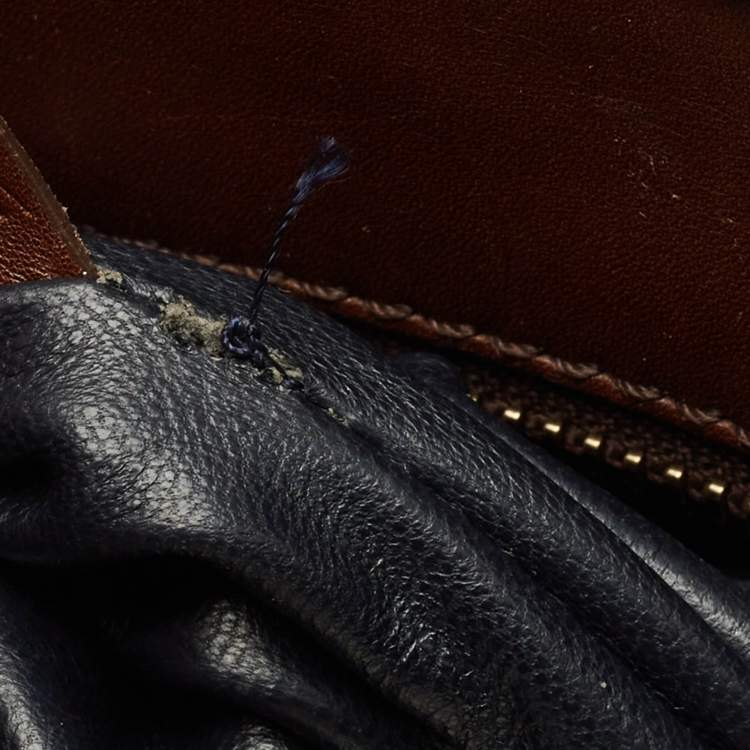 Pre Owned Celine Tricolor Leather Mini Luggage Tote