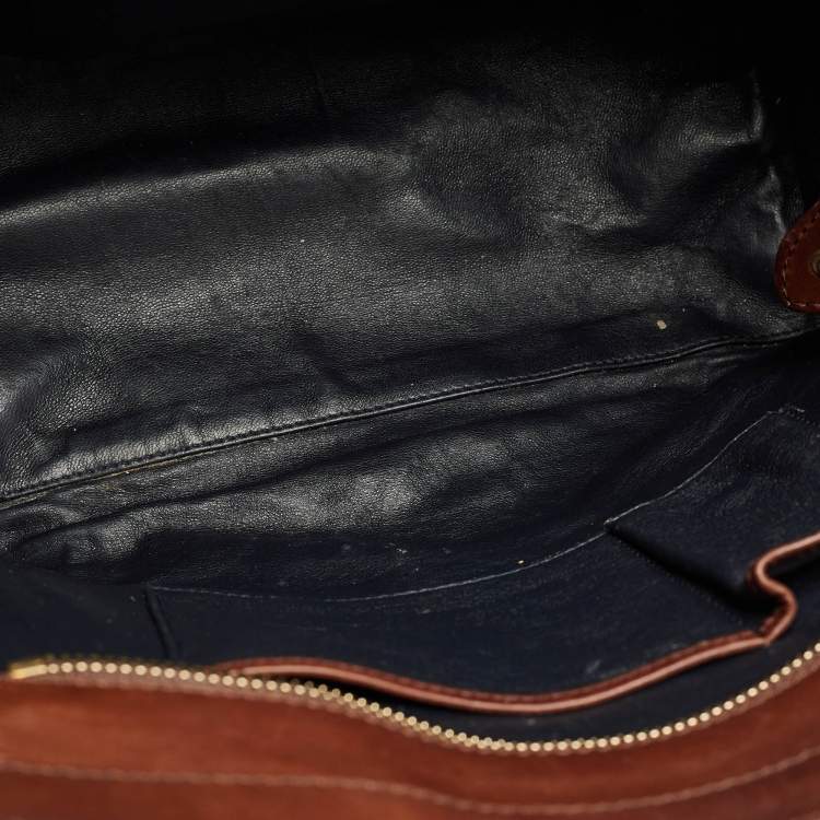 Pre Owned Celine Tricolor Leather Mini Luggage Tote