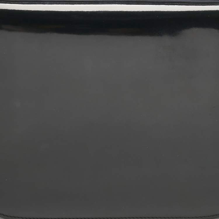 Pre Owned Celine Black Patent Leather Medium Classic Box Shoulder Bag