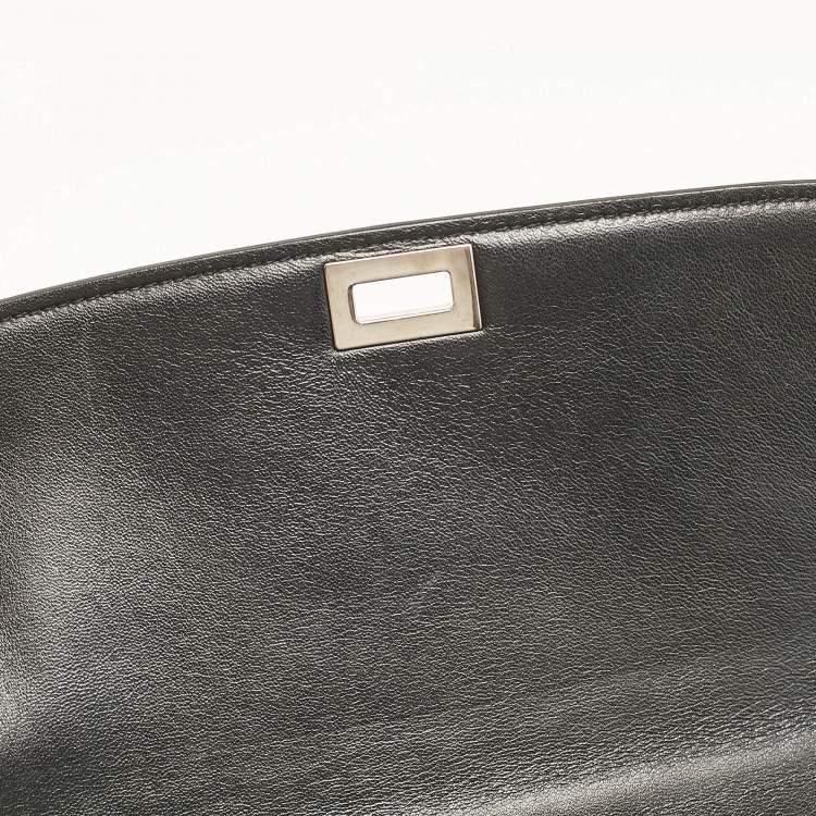 Pre Owned Celine Black Patent Leather Medium Classic Box Shoulder Bag