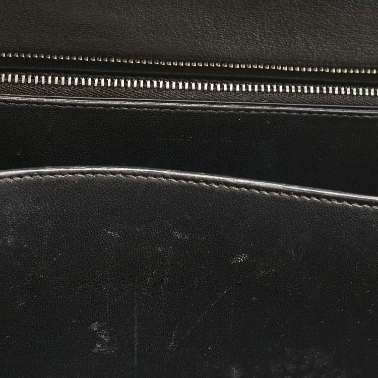 Pre Owned Celine Black Patent Leather Medium Classic Box Shoulder Bag