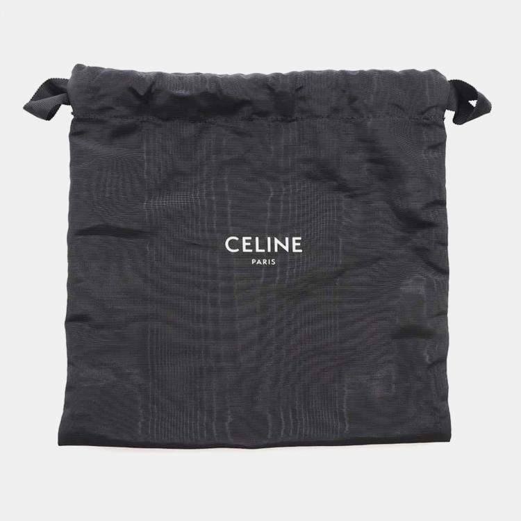 Pre Owned Celine Black Leather Mono Chrome Chain Shoulder Bag