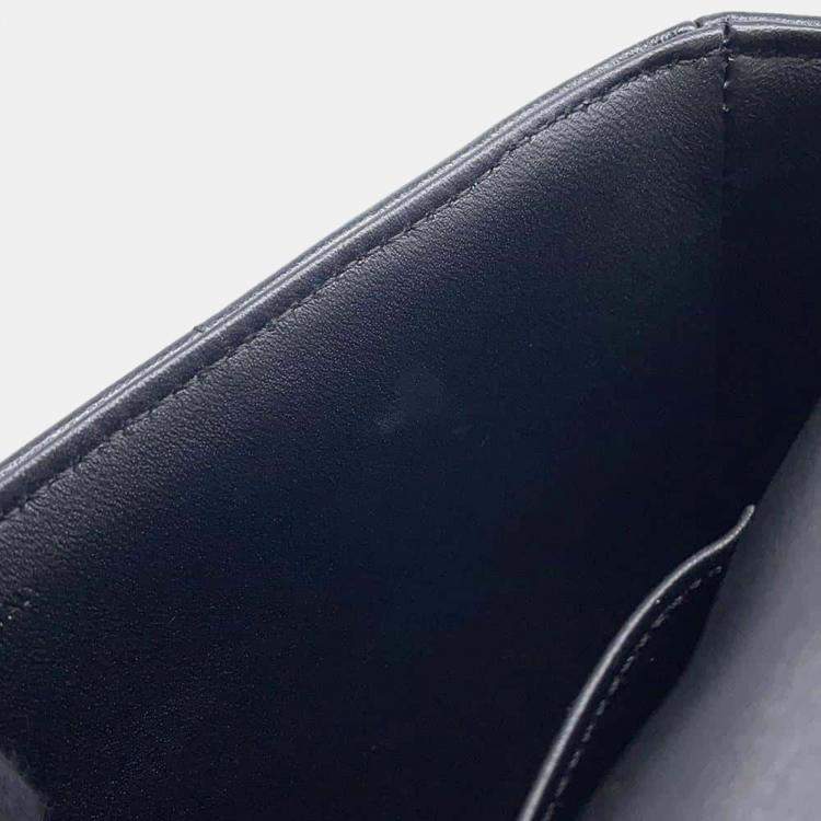 Pre Owned Celine Black Leather Mono Chrome Chain Shoulder Bag
