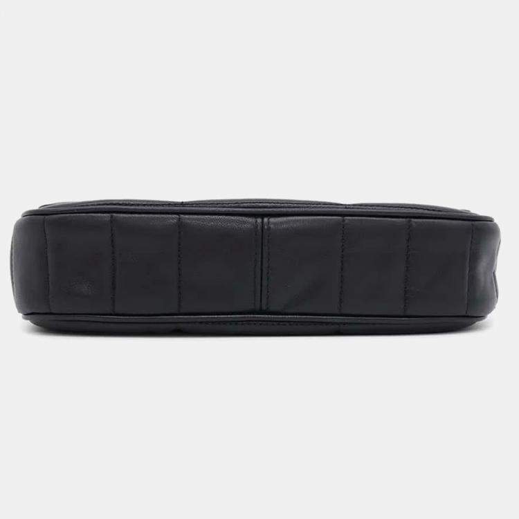 Pre Owned Celine Black Leather Mono Chrome Chain Shoulder Bag