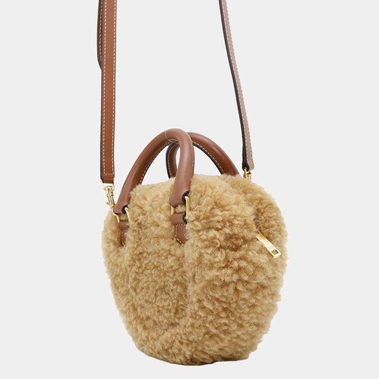 Pre Owned Celine Brown Boa Leather Medium Heart Shoulder Bag