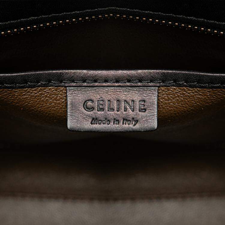 Pre Owned Celine Multicolor Nano Tricolor Leather Luggage Tote
