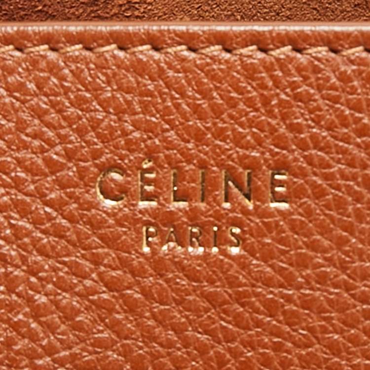 Pre Owned Celine Brown Leather Blade Flap Shoulder Bag