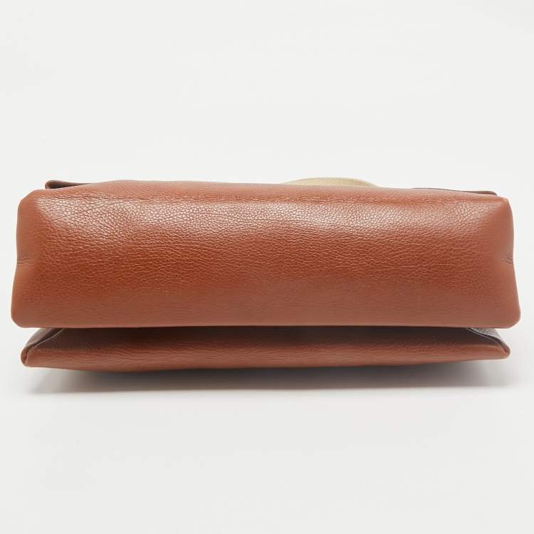Pre Owned Celine Brown Leather Blade Flap Shoulder Bag