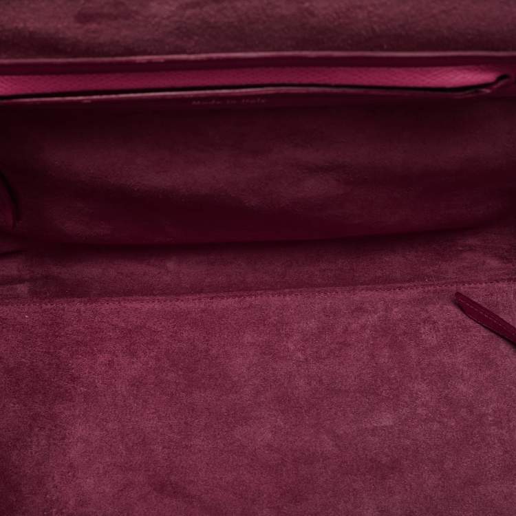 Pre Owned Celine Fuchsia Leather Medium Phantom Luggage Tote