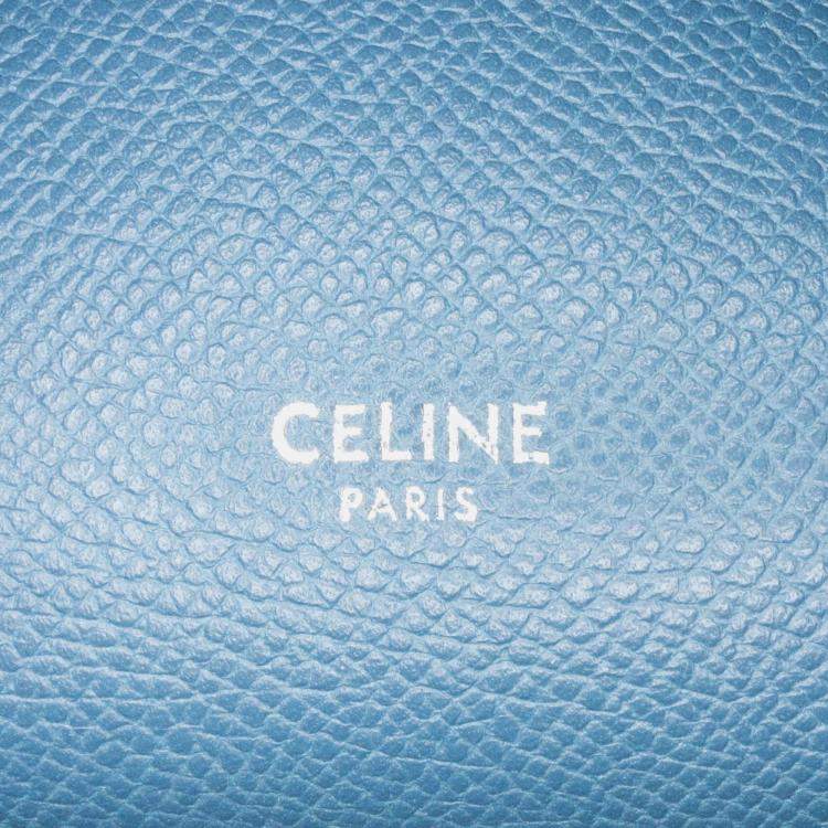 Pre Owned Celine Blue Nano Grained Calfskin Belt Bag