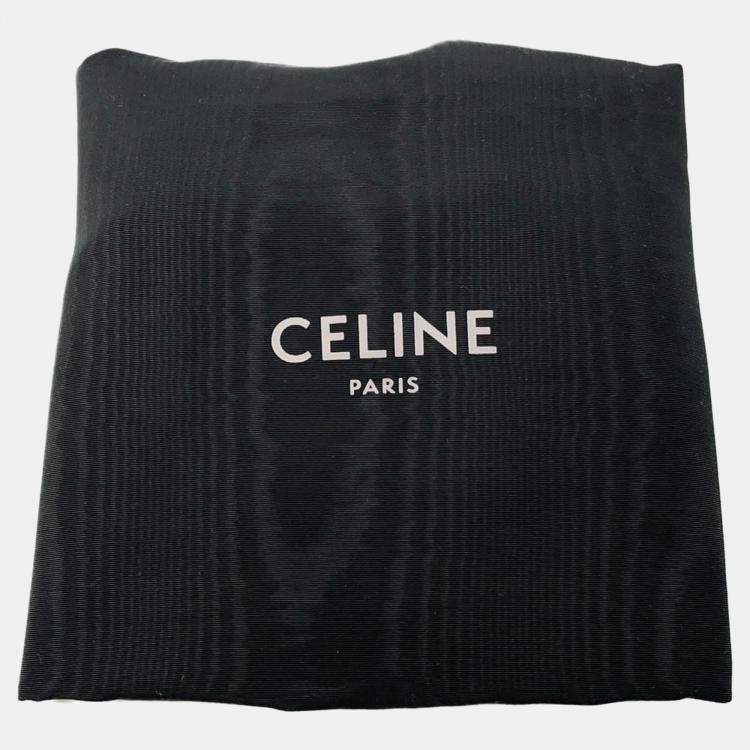 Pre Owned Celine Tan PVC Coated Canvas and Leather Triomphe Tambour Small Shoulder Bag