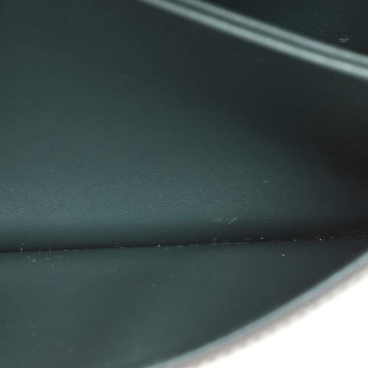 Pre Owned Celine Dark Green Leather Teen Triomphe Shoulder Bag