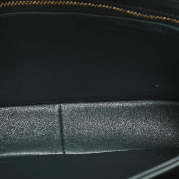 Pre Owned Celine Dark Green Leather Teen Triomphe Shoulder Bag