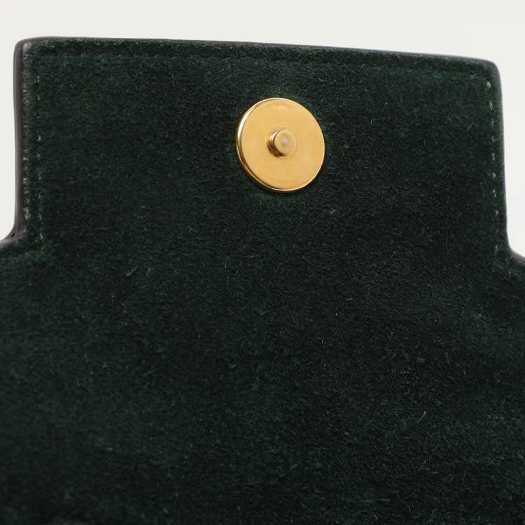 Pre Owned Celine Green Leather Pico Belt Top Handle Bag
