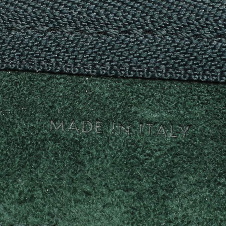 Pre Owned Celine Green Leather Pico Belt Top Handle Bag