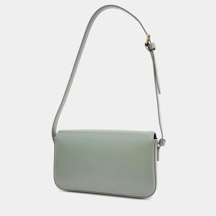 Pre Owned Celine Green Leather Triumph shoulder bag