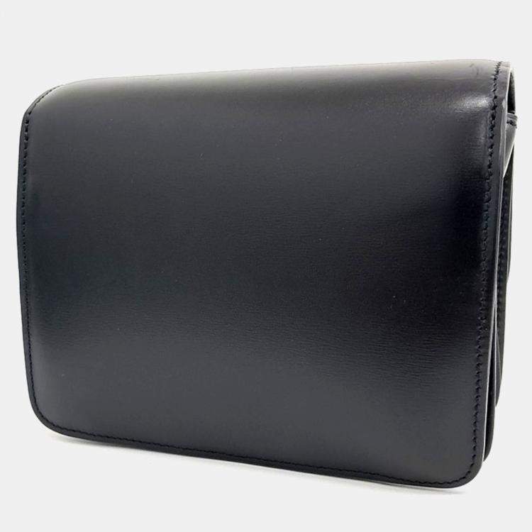 Pre Owned Celine Black Leather Mini Classic Box