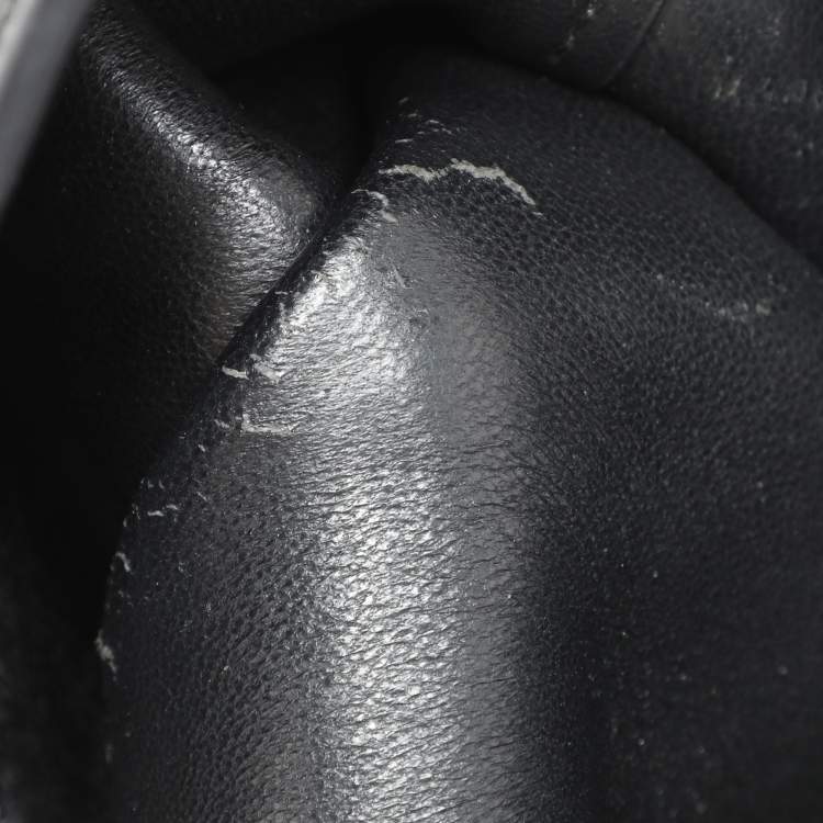 Pre Owned Celine Black Leather and Suede Medium Trapeze Top Handle Bag