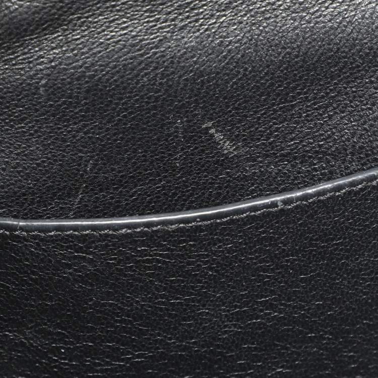Pre Owned Celine Black Leather and Suede Medium Trapeze Top Handle Bag