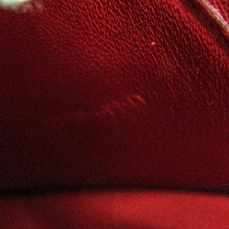 Pre Owned Celine Red Color Leather  Classic Box Medium Shoulder Bag 