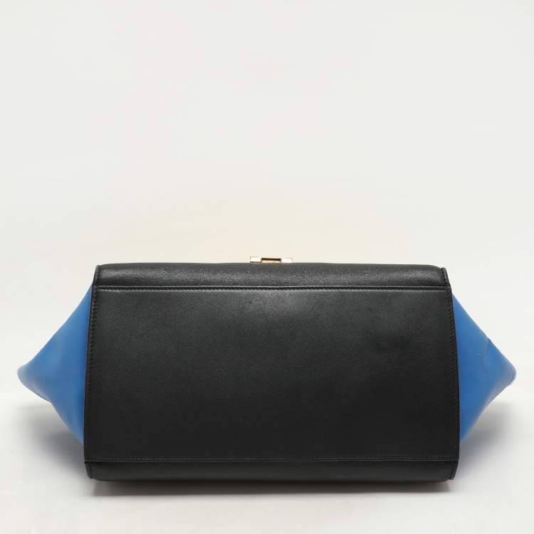 Pre Owned Celine Tricolor Leather Mini Trapeze Bag