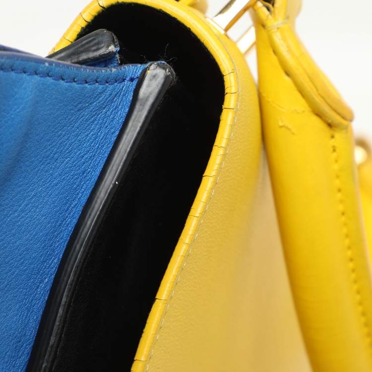 Pre Owned Celine Tricolor Leather Mini Trapeze Bag