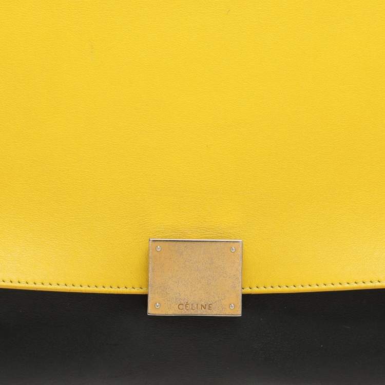 Pre Owned Celine Tricolor Leather Mini Trapeze Bag