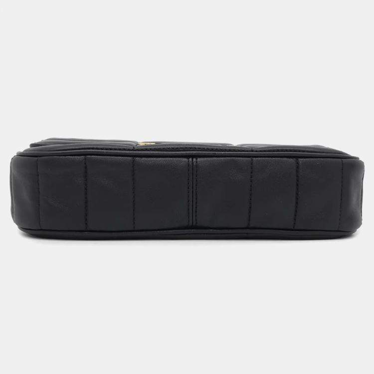 Pre Owned Celine Black Leather Mono Chrome Chain Shoulder Bag