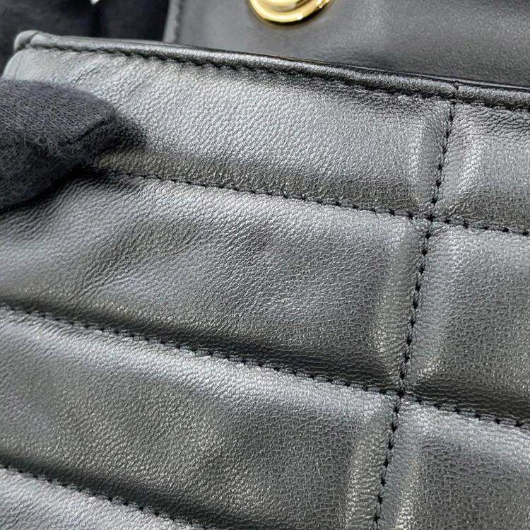 Pre Owned Celine Black Leather Mono Chrome Chain Shoulder Bag