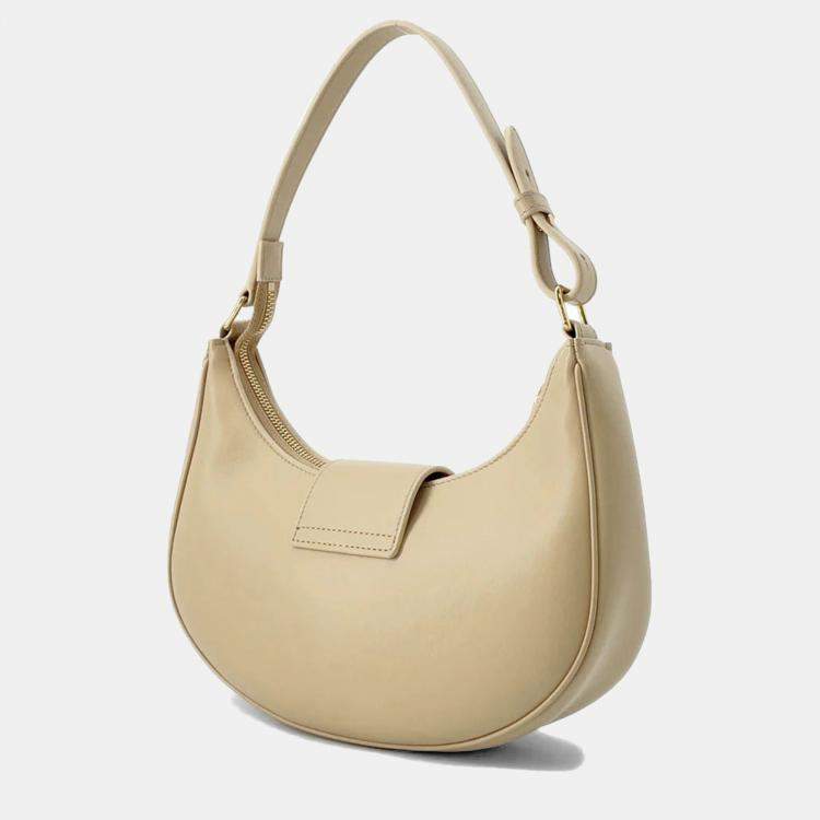 Pre Owned Celine Beige Leather Medium Ava One Shoulder Bag 