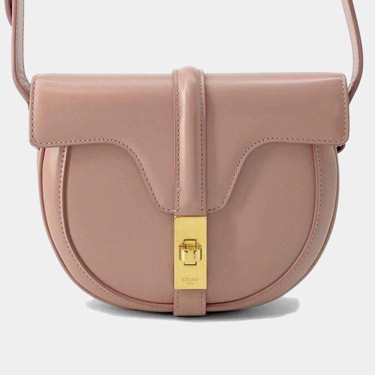Pre Owned Celine  Pink Leather Small Busas 16 Shoulder Bag