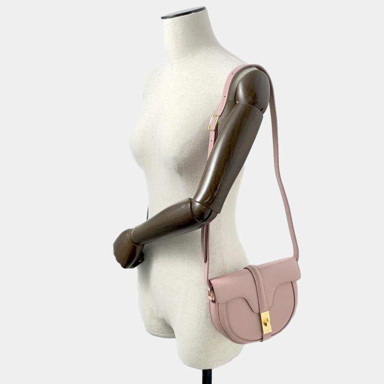 Pre Owned Celine  Pink Leather Small Busas 16 Shoulder Bag